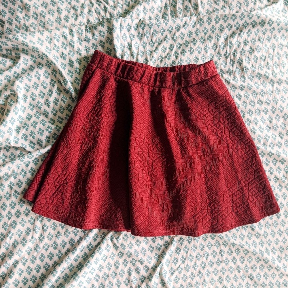 Maroon skater skirt